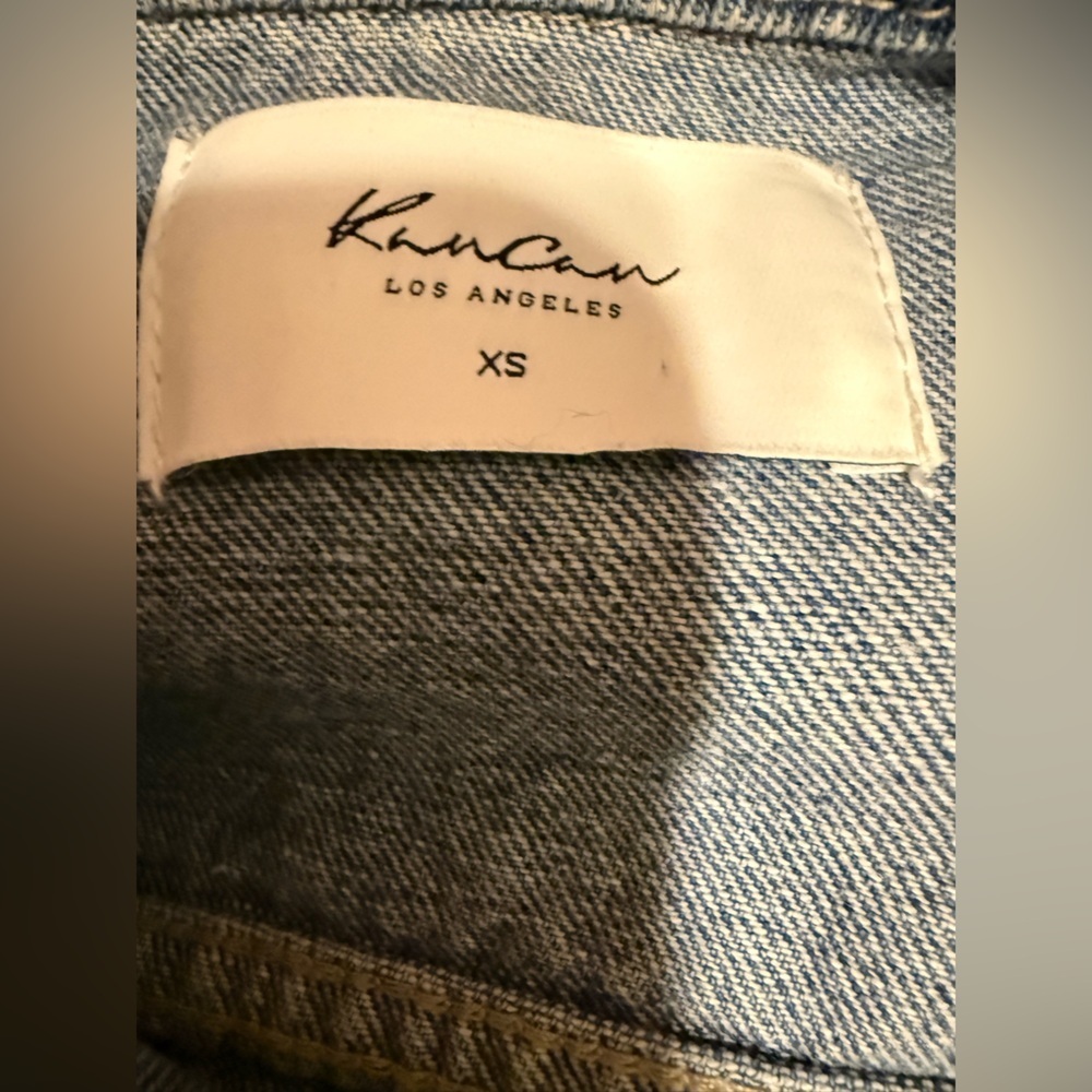 KanCan Distressed Light Blue Denim Jacket - Picture 3 of 3